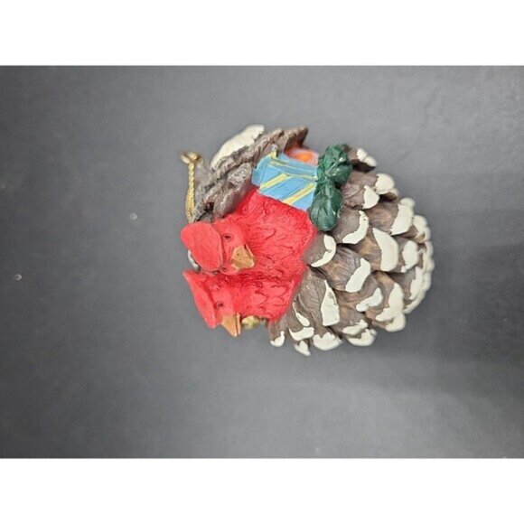 Vintage Christmas Pinecone Animal Ornaments Woodland Set Of 3 - Picture 2 of 7